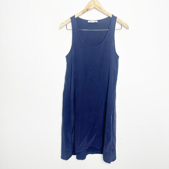 Everlane The Silk Dress Tank in Navy Blue Summer Minimalist Size Small - Picture 2 of 8